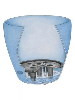 Viva Round Self-Watering Rolling Planter, 17.25” Diameter -Garden Care Specialty Store 39325 002