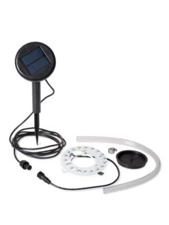 Solar Illuminated Planter Tall Granite, 32" -Garden Care Specialty Store 8600181 18793 tif