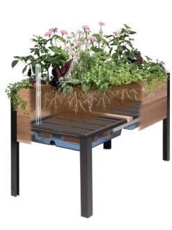 Self-Watering Elevated Planter Box, 2' X 8' 6 Self-Watering Elevated Planter Box, 2' X 8' -Garden Care Specialty Store 8609009 SW insert art 2021 tif