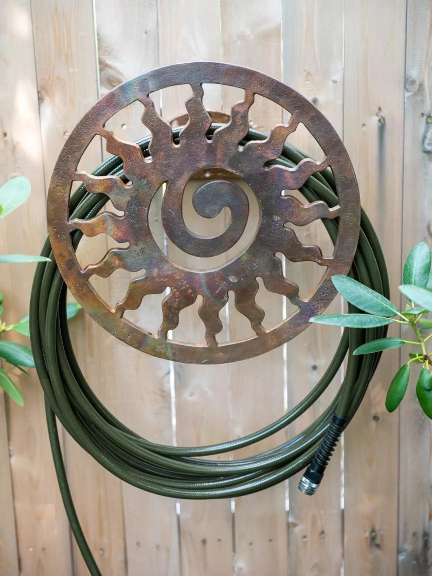 Rustic Sun Wall-Mount Garden Hose Hanger Rustic Sun Wall-Mount Garden Hose Hanger -Garden Care Specialty Store 8611025 9611 tif