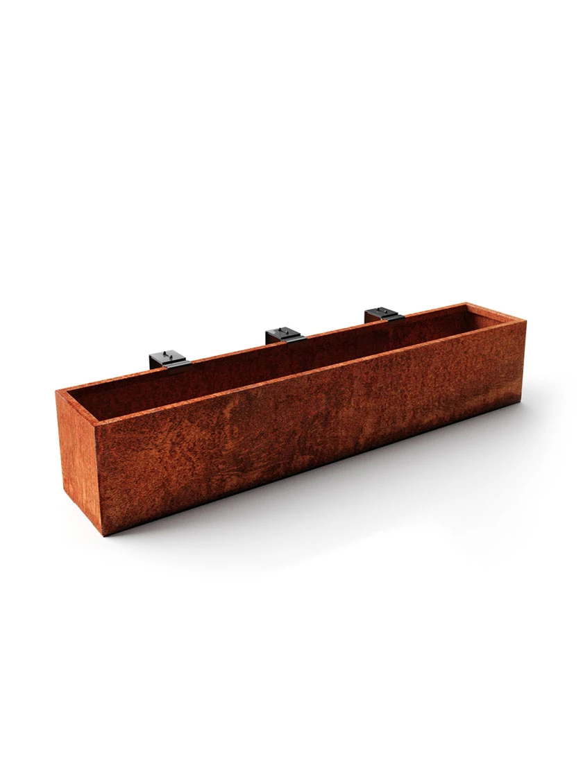 Veradek Metallic Series Corten Steel Railing Planters Veradek Metallic Series Corten Steel Railing Planters -Garden Care Specialty Store 8611614 04v