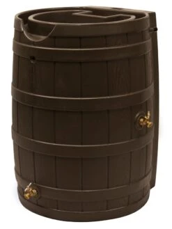 Rain Wizard 65 Gallon Rain Barrel -Garden Care Specialty Store 8612313 02v rain wizard 65 gallon rain barrel oak