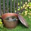 Hammered Copper Hose Pot With Lid 2 Hammered Copper Hose Pot With Lid -Garden Care Specialty Store 8613311 0102 hammered copper hose pot with lid